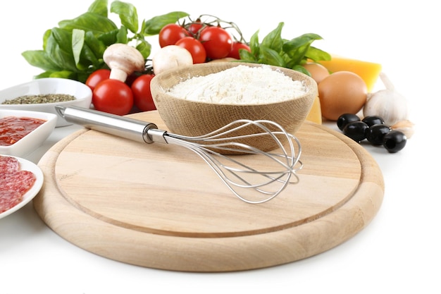 Kuchnia z blatem i składnikami